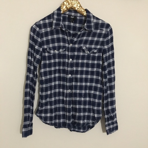 Paige blue flannel button down xs - Picture 2 of 6